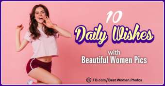 10 Daily Wish Cards with Beautiful Women