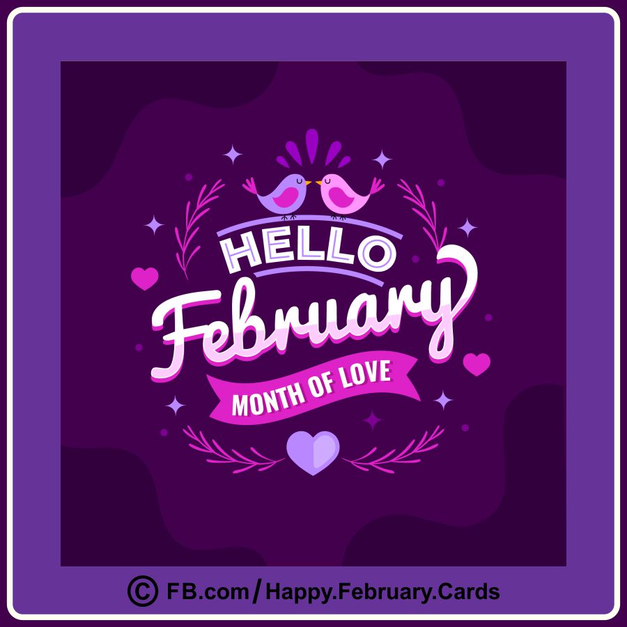 Hello February, Happy February Cards